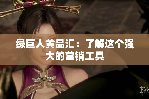 绿巨人黄品汇：了解这个强大的营销工具