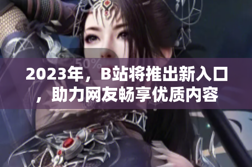 2023年，B站将推出新入口，助力网友畅享优质内容