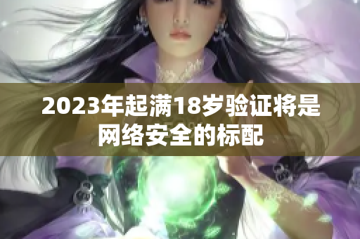 2023年起满18岁验证将是网络安全的标配