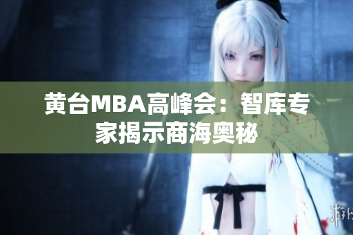 黄台MBA高峰会：智库专家揭示商海奥秘