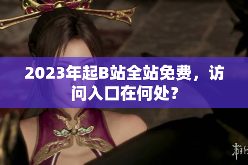 2023年起B站全站免费，访问入口在何处？