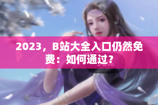 2023，B站大全入口仍然免费：如何通过？