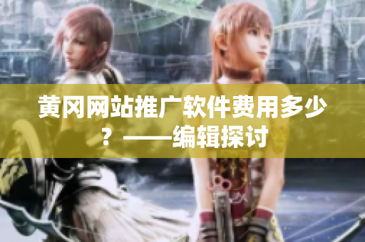 黄冈网站推广软件费用多少？——编辑探讨