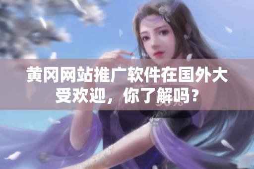 黄冈网站推广软件在国外大受欢迎，你了解吗？