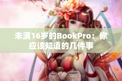 未满16岁的BookPro：你应该知道的几件事