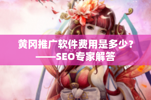 黄冈推广软件费用是多少？——SEO专家解答
