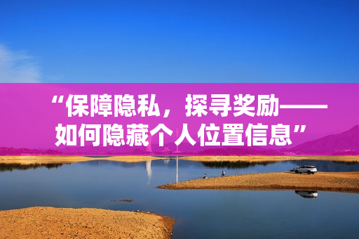 “保障隐私，探寻奖励——如何隐藏个人位置信息”