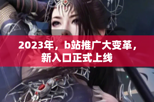 2023年，b站推广大变革，新入口正式上线