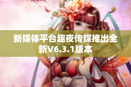 新媒体平台趣夜传媒推出全新V6.3.1版本