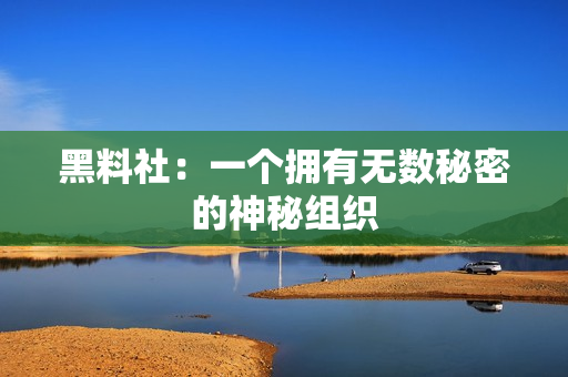 黑料社：一个拥有无数秘密的神秘组织