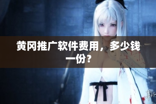 黄冈推广软件费用，多少钱一份？