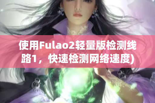 使用Fulao2轻量版检测线路1，快速检测网络速度)
