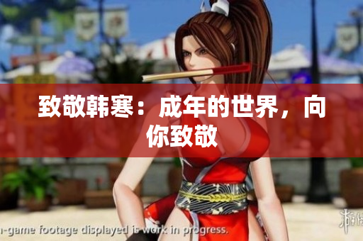 致敬韩寒：成年的世界，向你致敬