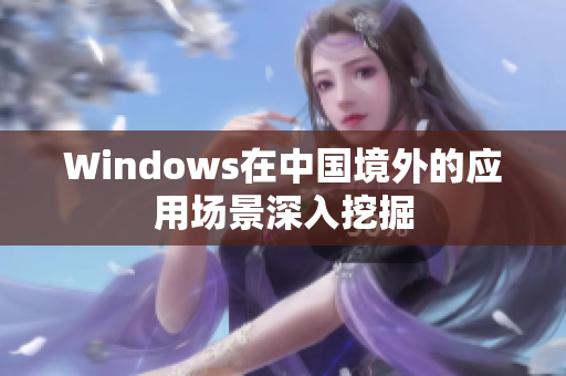 Windows在中国境外的应用场景深入挖掘