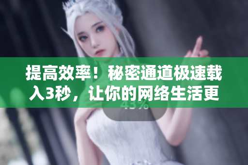 提高效率！秘密通道极速载入3秒，让你的网络生活更畅快